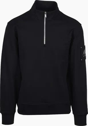 Moose Knuckles Mens MOOSE KNUCKLES HARTSFIELD HALF ZIP BLACK - Size: 44