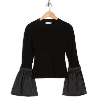 SIMKHAI Agata Trumpet Sleeve Top in Black at Nordstrom Rack, Size X-Small