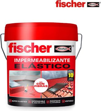 Fischer Impermeabilizante, 4l, Terracota, Con Fibras Fischer 548713