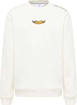 Carlo Colucci Heren, Sweatshirts & Hoodies, Wit, Maat: M Leer