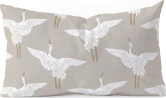 Deny Designs Iveta Abolina Cranes Lumbar Pillow in Multi at Nordstrom Rack