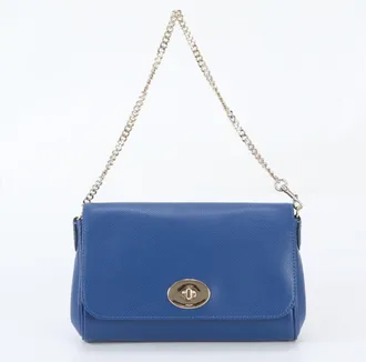 Coach Blue Leather Handbag Shoulder Bag Tote Bag (Pre-Owned)