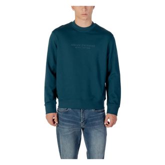 A|X Armani Exchange Sweatshirts, male, Green, Size: S Minimalist Crewneck Sweatshirt Xm001284 Af20934