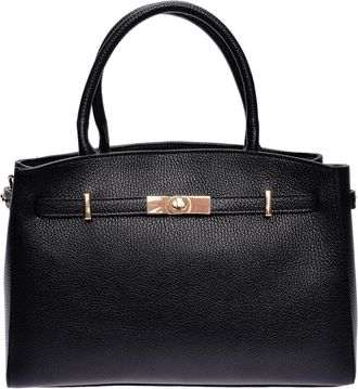 Isabella Rhea Zwart Rundleer Tas