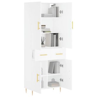 Berkfield Home Highboard White 69.5x34x180 cm Engineered Wood