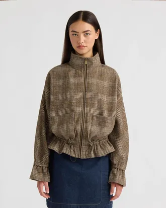 NVLT Womens Dolman Jacket with Tunnel Waist