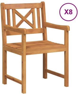 vidaXL Vidaxl - Silla De Jard&iacute;n 8 Pcs Marr&oacute;n 56 X 56 X 90 Cm
