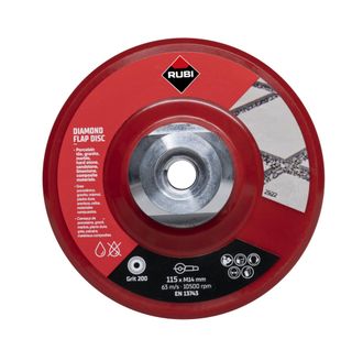 Rubi 32931 200 Grit Fino Disco &Oslash;115 - Ref: 32931