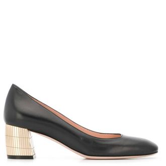 Bally Ladies Emily Black Leather Block-heel Pumps, Brand Size 35 (US Size 4.5)