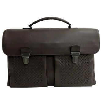 Bottega Veneta Pre-owned Handbags, male, Brown, Size: ONE SIZE Pre-owned Leather briefcases