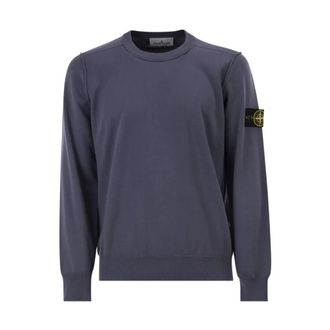 Stone Island Trui met ronde hals - Heren - Sweatshirts - Blauw - 2XL - Katoen - Hoodies & sweatvesten