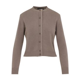 Fabiana Filippi Cardigans, female, Beige, Size: XS Luxury Wool Blend Sweater Nude