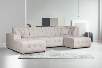 HOME AFFAIRE Wohnlandschaft »Nosia U-Form« incl. 2 Zierkissen, mit feiner Steppung