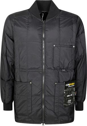 TAION quilted zip-fastening coat - men - Fabric - S - Black