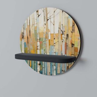 OEM Estante Redondo Caleidoscopio De Abedul Negro