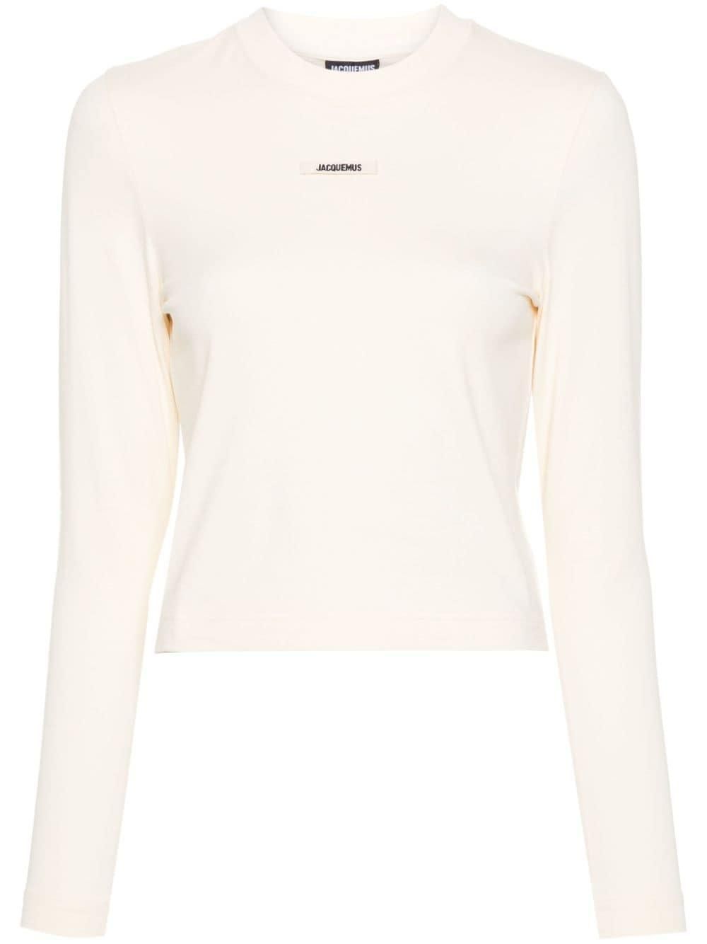 Jacquemus - Le Double long sleeve crop top black - The Corner