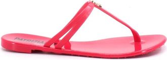 Patrizia Pepe Infradito PVC Logo Gold - Dames - Slippers - Rood - 36 EU - Schoenen