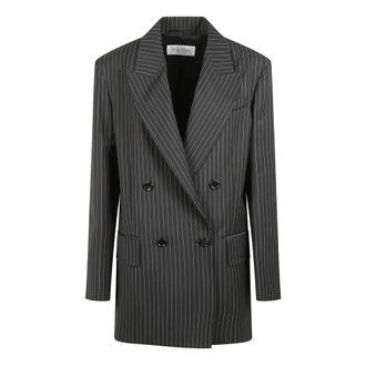 Max Mara Dames, Jassen, Zwart, Maat: XS Leer