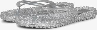 Ilse Jacobsen Womens Ilse Jacobsen Cheerful Glitter Womens Flip Flops - Silver 710 - Size: 5