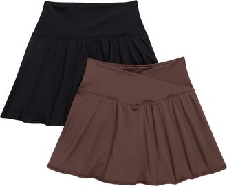 90 Degree by Reflex Pack of 2 Airlux Crossfire Skirt in Shopping Bag/Black at Nordstrom Rack, Size X-Small