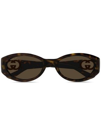 Gucci Zonnebril met GG-logo - Bruin