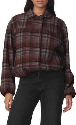 Joe's The Bella Bomber Jacket in Brown/blue Plaid at Nordstrom, Size X-Small