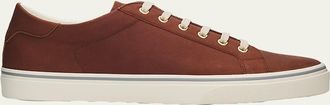 Brunello Cucinelli Mens Leather Foiled Logo Low-Top Sneakers