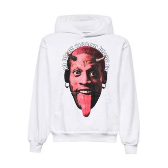 Vlone Hoodies, male, White, L, Printed Hoodie