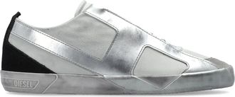 Diesel Schoenen, Dames, Grijs, 40 EU, Leer, S-Slante-D LOW