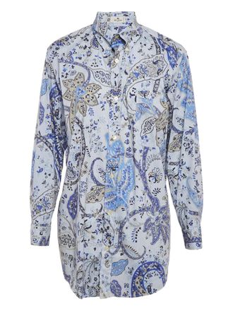 Etro paisley-print button-down shirt - Blue