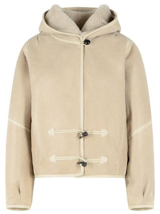 Isabel Marant Isabel Marant Amiel korte jas van ecru schapenvacht