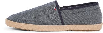 Tommy Hilfiger Mens Chambray Espadrilles with Logo, Blue (Desert Sky), 6.5