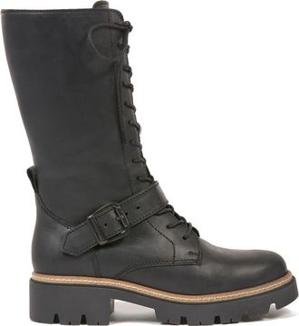 Celtic & Co. Strap Detail Mid Calf Boot in Black at Nordstrom, Size 11