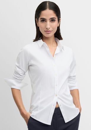 Cinque Hemdbluse CINQUE CISARY, Damen, Gr. L (40), weiss (wei&szlig;), Web, Obermaterial: 100% Baumwolle, unifarben, gerade h&uuml;ftbedeckend, 1-Knopf-Manschette, Blus