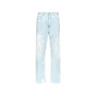 Maison Margiela Straight Jeans, male, Blue, Size: W32 Pantalone 5 tasche