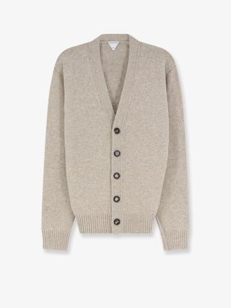 Bottega Veneta Cardigan in misto cashmere con patch Intreccio - BOTTEGA VENETA - gender_Man