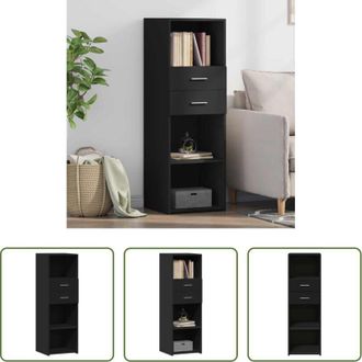 vidaXL Credenza nera - Credenza Nera 40x42,5x124 cm in Legno Multistrato