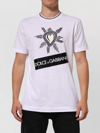 Dolce & Gabbana cotton sacred heart graphic print short sleeve t-shirt