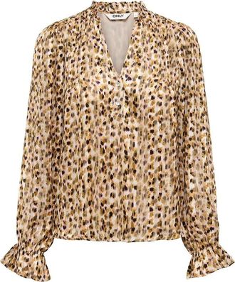 Only Bedrukte blouse met lange mouwen