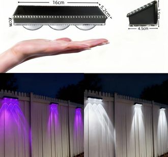 OEM Juego De 2 Luces Solares Para Exteriores: 9 Modos Multicolor, Semiempotradas, Ideales Para Navidad, Halloween, Jard&iacute;n, Entrada De Veh&iacute;culos Y Porche