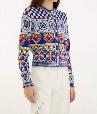 Farm Rio Kaleidoscope Knit Cardigan In Multi