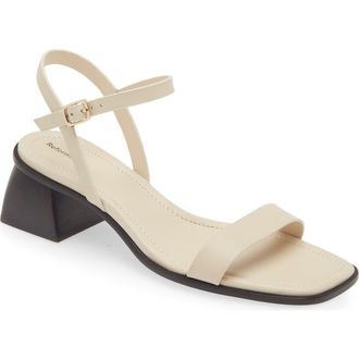 Reformation Stephanie Ankle Strap Sandal in Almond Leather at Nordstrom Rack, Size 7.5