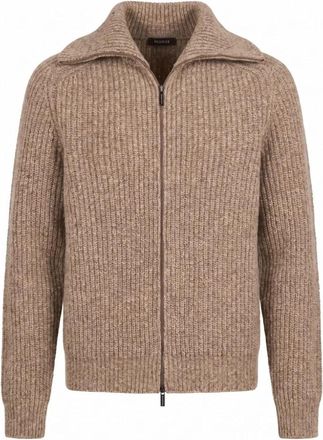 PESERICO Maglia Tricot U - Heren - Vesten - Bruin - L - Truien & Vesten