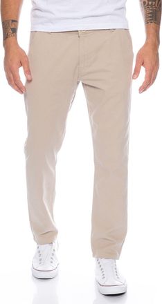Rock Creek W29-W40 RC-390 Mens Designer Chino Trousers Regular Slim. - Beige - W34