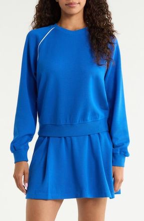 Spanx Airpique Sweatshirt in Current at Nordstrom, Size X-Large