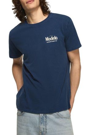 Lucky Brand Modelo Cotton Graphic T-Shirt in Estate Blue at Nordstrom, Size Xx-Large