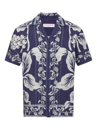 Orlebar Brown Maitan linen shirt - men - Linen/Flax - M - Blue