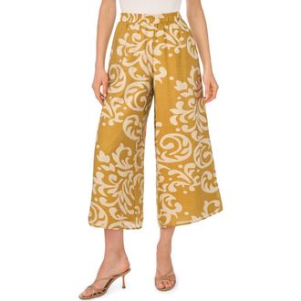 Halogen Print Wide Leg Crop Pants in Potting Soil Batik at Nordstrom Rack, Size X-Large