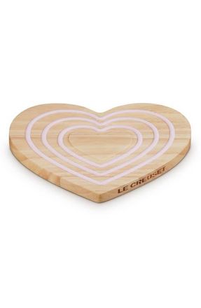 LE CREUSET Magnetic Heart Wooden Trivet at Nordstrom