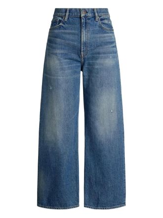 Polo Ralph Lauren wide-leg distressed jeans - women - Cotton - 31 - Blue